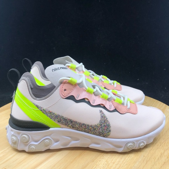 Nike Wmns React Element 55 PRM Light Soft Pink Women Running Shoes CD6964-600 - Picture 5 of 10
